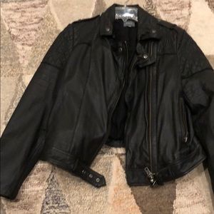New black leather jacket -Gray@Saks Fifth Avenue